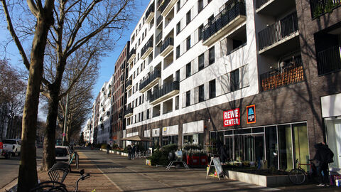 Wohnen auf dem Supermarkt in Frankfurt